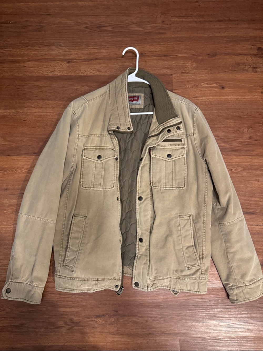 Levi's Men's Tan Field Jacket with Quilted Olive Lining